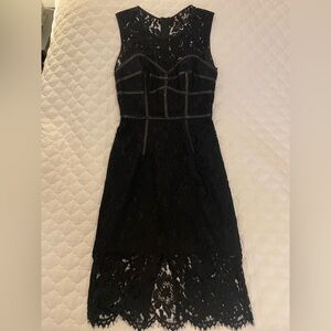 Milly Black Lace Cocktail Dress